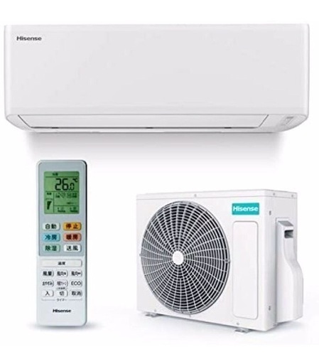 【新品未使用】HisenseルームエアコンHA-S22C-Wフルセット