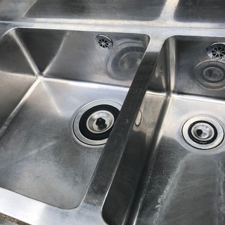 ステンレス製 2槽シンク 流し台 横120cm 業務用 厨房 飲食店 