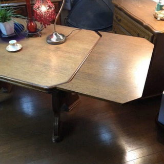 高級ナラ材伸長テーブル×椅子2脚