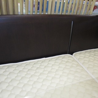 R203 国産 クイーンベッド 2枚マットレスタイプ 美品 幅162cm