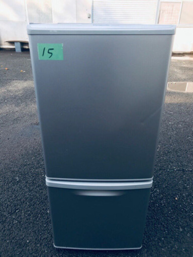 15番 Panasonic✨ノンフロン冷凍冷蔵庫✨NR-B144W-S形‼️