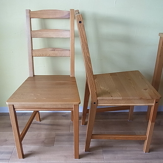 【値下げ】イケア IKEA アンティーク調 ダイニングテーブルセット(テーブル&チェア4脚) ヨックモック JOKKMOKK - 家具