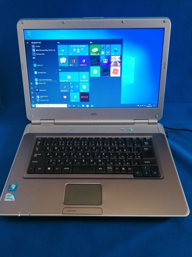 【格安】大画面Win10マシン！NEC Cel-2.２GHz/4G/320G/DVD/無線・Officeも　③
