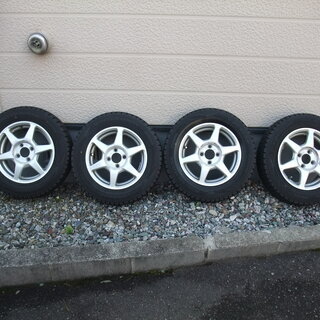 2018年製スタッドレス 165/70R14 ダンロップ WINTER MAXX 02＆ホイールセット 1シーズン使用 スズキKei スイフト トヨタヴィッツ ポルテ 日産マーチ等に