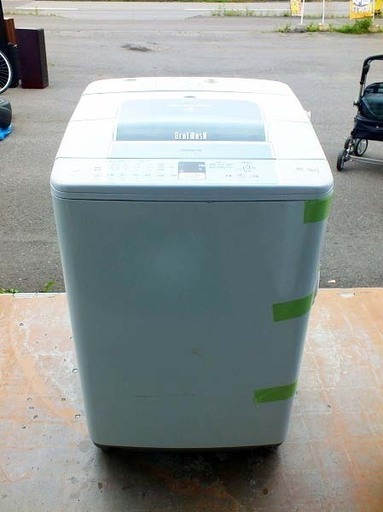 【苫小牧バナナ】2009年製 日立/HITACHI 7.0kg 洗濯機 BW-7KV(A) ホワイト系 2人～3人暮らし向け 清掃済み