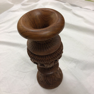 木彫り　花瓶