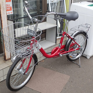 札幌 自転車 パンクしないタイヤ 20インチ 変則無し SALUTE ママチャリ 美品