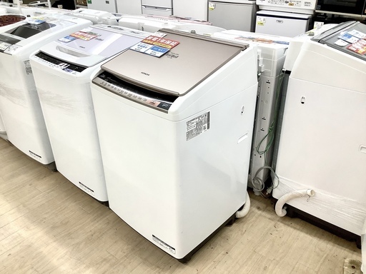 安心の1年保証付！2017年製 8.0kg HITACHI(日立)「BW-DV80A」縦型洗濯乾燥機です！