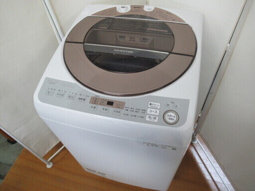 JAC601/洗濯機/10キロ/ステンレス槽/ファミリー/家族/ブラウン/シャープ/SHARP/ES-GV10D/美品/中古品/