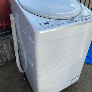 SHARP 洗濯機 乾燥ES-T82E9-W[8kg/ヒーター乾燥/Ag+イオン/穴なし槽(0812c)