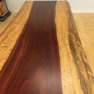 1月6日まで　関家具購入　一枚板　テーブル　足つき