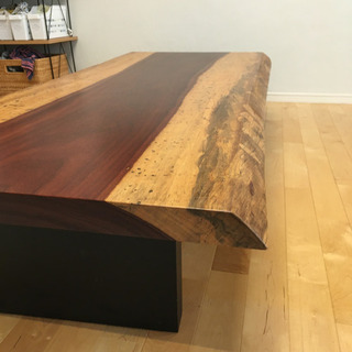 1月6日まで　関家具購入　一枚板　テーブル　足つき