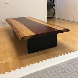 1月6日まで　関家具購入　一枚板　テーブル　足つき