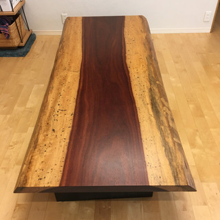 1月6日まで　関家具購入　一枚板　テーブル　足つき