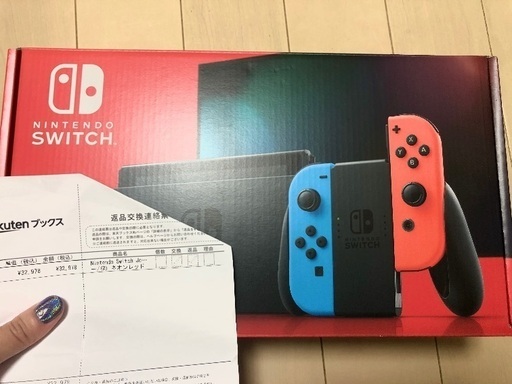 中古(新品同様)】Nintendo Switch(スイッチ)新型ネオン＆ブルー