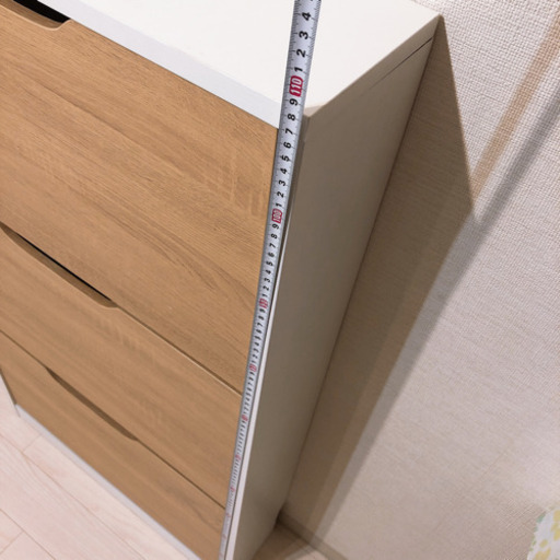 手渡しのみ】薄型シューズボックス(木目調) - 収納家具