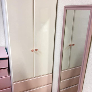プリンセス家具　チェスト+ワードローブ