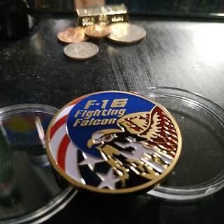 【非売品・記念品】アメリカ合衆国空軍 F-16戦闘機のコイン
