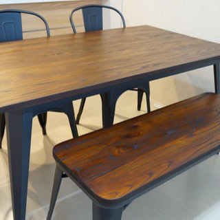 【問い合わせ多数】【ほぼ未使用】木製ダイニングテーブルセット 4人掛け