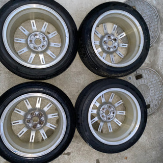 ●スバル GDB インプレッサ WRX STI 後期 純正17インチ 8J +53 PCD 114.3 5H 205/50R17 4本セット●