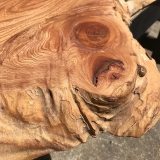 無垢1枚板 瘤付き ダイニングテーブル 杢目 天板厚み60mm ④ 