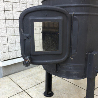 ホンマ　時計型薪ストーブ　ステンレス製　ケース付き⭐️配送条件あり確認してください ホンマ製作所 ステンレス製 時計型薪ストーブ