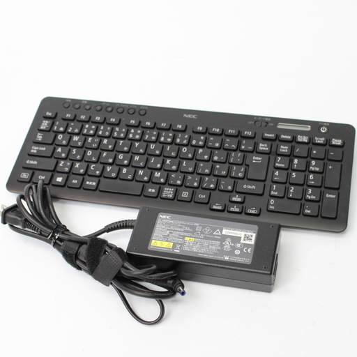 683) 【美品】 NEC 純正ワイヤレスキーボード/ACアダプター セット KG-1129/VP-WP120 PC周辺機器 エヌイーシー