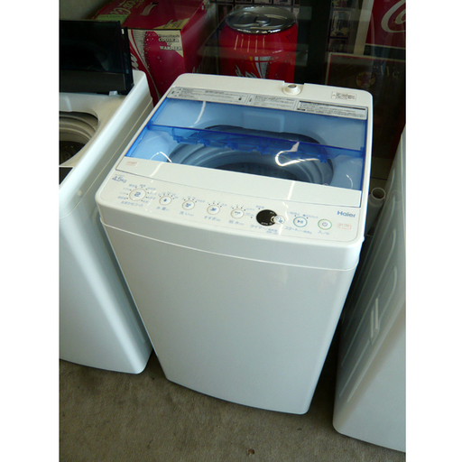 札幌 4.5kg 2018年製 全自動洗濯機 JW-C55CK ハイアール Haier 家電 本郷通店