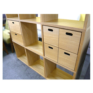 無印　スタッキングシェルフ3段　オーク材　【難あり】 無印良品 スタッキングシェルフ ワイド 3段 オーク材 幅81.5