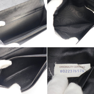 《BOTTEGA VENETA/イントレチャート 二つ折り 長財布》Bランク 黒