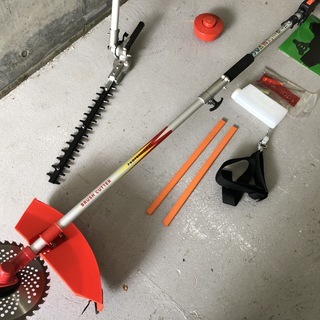 未使用品 1台2役 草刈機 ヘッジトリマー バリカン ナイロンカッター付