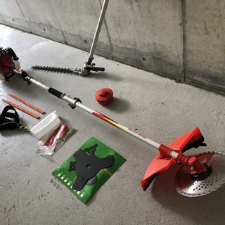 未使用品 1台2役 草刈機 ヘッジトリマー バリカン ナイロンカッター付