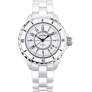 【新品·未使用】セラミック　レディースホワイト腕時計　