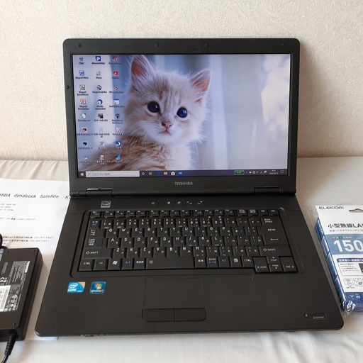【取引中です】TOSHIBA　dynabook　Satellite　SSD搭載　Wi-Fi　オンライン作業　15インチ　Windows10　②