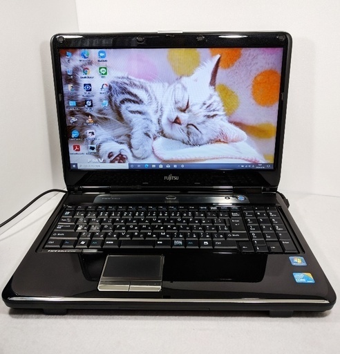 美品 FMVノートPC ブラック Core i3 大容量500GB メモリー4GB DVDマルチドライブ  Win10