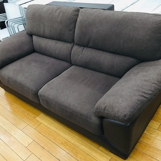 トレファク鶴ヶ島店】合皮 3人掛けソファー