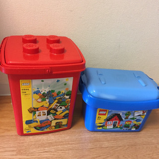 LEGO  赤いバケツ7336と青いBox6161