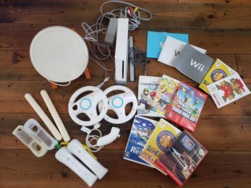 wii 本体、コントローラー、ソフト、マリオカート、太鼓の達人