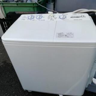 ￥５０００　AQUA 二槽式洗濯機 4.5kg 201６年 AQ...