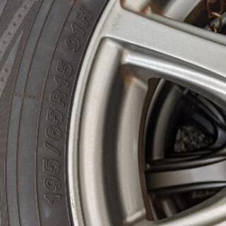 お取引中【価格更新】９部山　195/65R15　ヨコハマ　ブルーアースRV02　アルミホイール付4本セット　C25セレナで使用