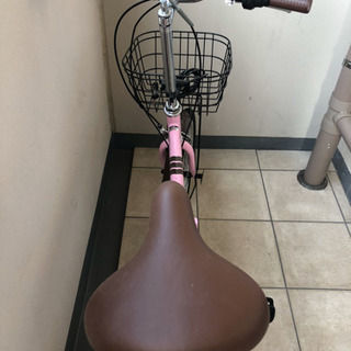 未使用 可愛いピンク折り畳み自転車