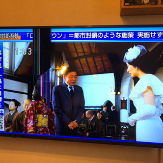 壁掛けテレビ　50インチ　液晶割れ