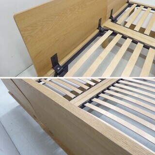 無印良品  良品計画 スラットベースキングサイズベッドフレーム 収納付