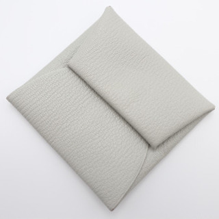 《HERMES/バスティア コインケース》ABランク 箱 グレー  T刻印 美品