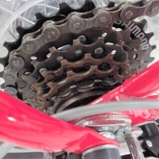 折りたたみ自転車 20インチ E-STYLE 6段変速ギア 赤 苫小牧西店