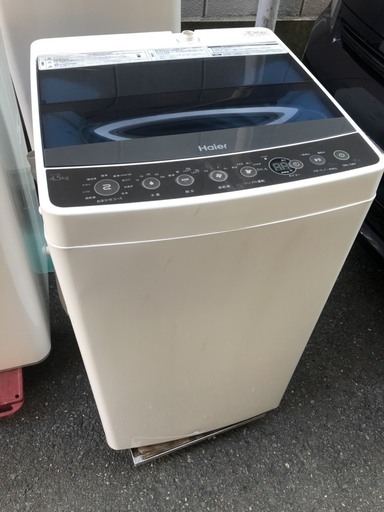 ☆中古 激安！！ Haier　洗濯機　4.5ｋｇ　JW-C45A形　2017年製　DH020　￥14,000！！