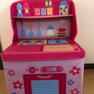【中古】キッチン型　おもちゃ収納　収納ケース