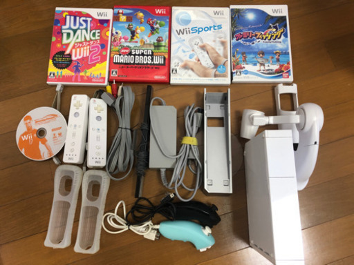 Wii本体ゲームソフト5枚付 釣りゲームオプション付き ぷーこ 糸満のテレビゲーム Wii の中古あげます 譲ります ジモティーで不用品の処分