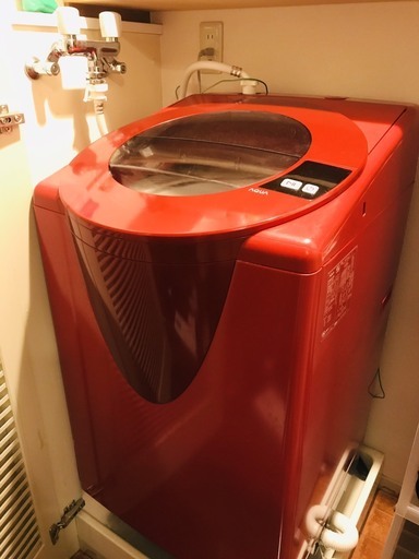 定番の中古商品 ★おしゃれ洗濯機・ワインレッド2018★全自動洗濯機 AQW-LV800F 洗濯機