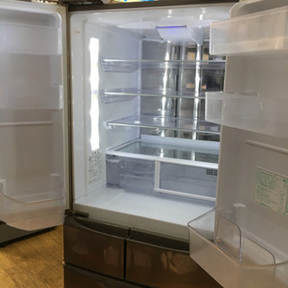 2014年製 SHARP 440Lフレンチドア冷蔵庫 プラズマクラスター SJ-XF44Y-T 日本製 シャープ